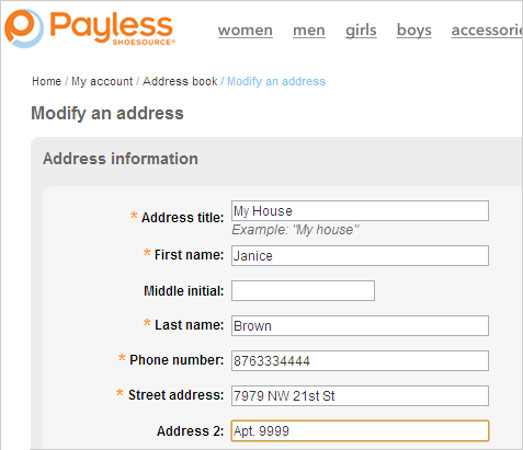 phone number to payless